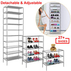 10 - Tier Shoe Rack for 27 Pairs - Non - Woven Fabric Stackable Shoe Storage Organizer - product type - NovaVisio
