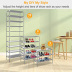 10 - Tier Shoe Rack for 27 Pairs - Non - Woven Fabric Stackable Shoe Storage Organizer - product type - NovaVisio