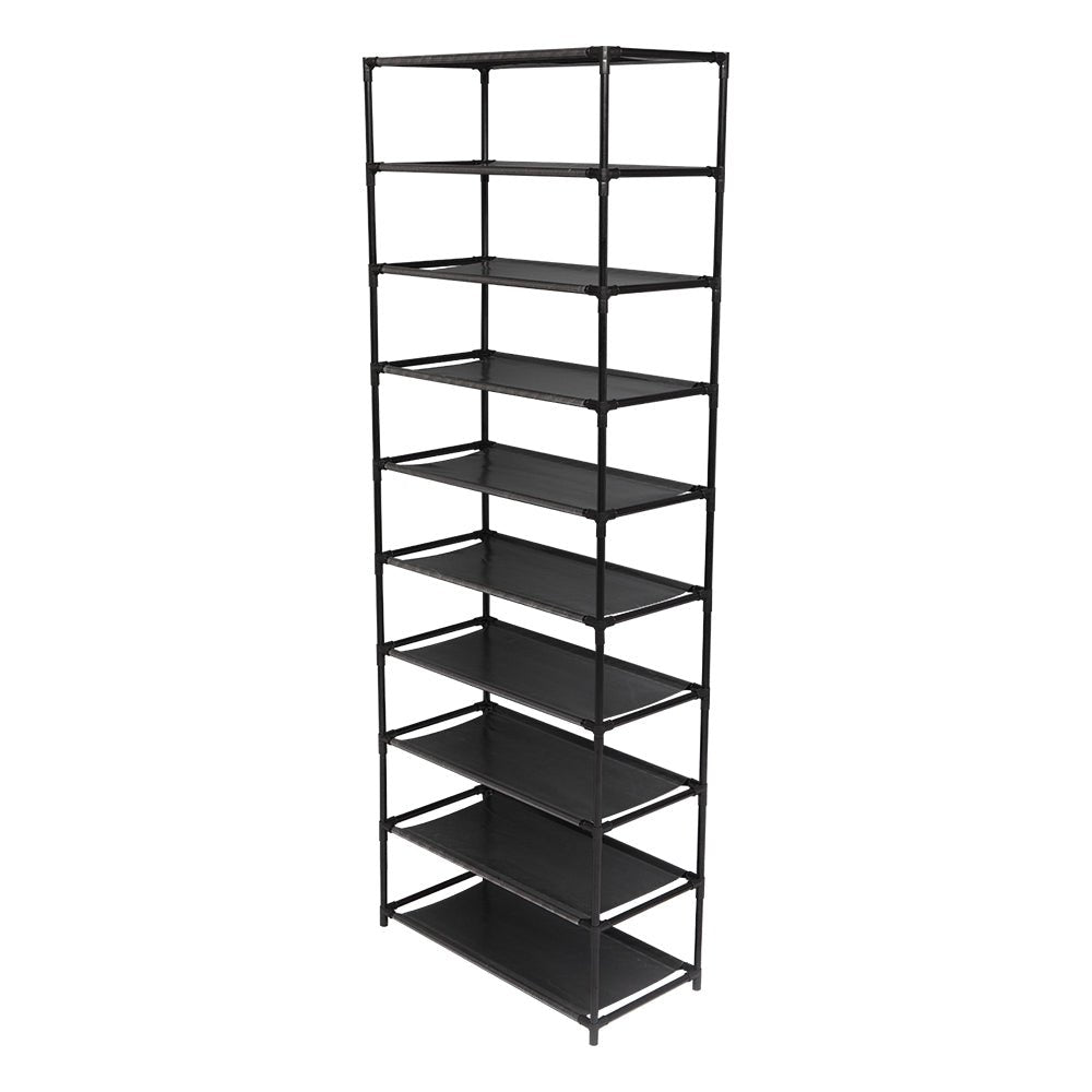 10 - Tier Shoe Rack Organizer - Holds 30 Pairs, Stackable Storage Shelf, 60" Tall - product type - NovaVisio