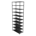 10 - Tier Shoe Rack Organizer - Holds 30 Pairs, Stackable Storage Shelf, 60" Tall - product type - NovaVisio