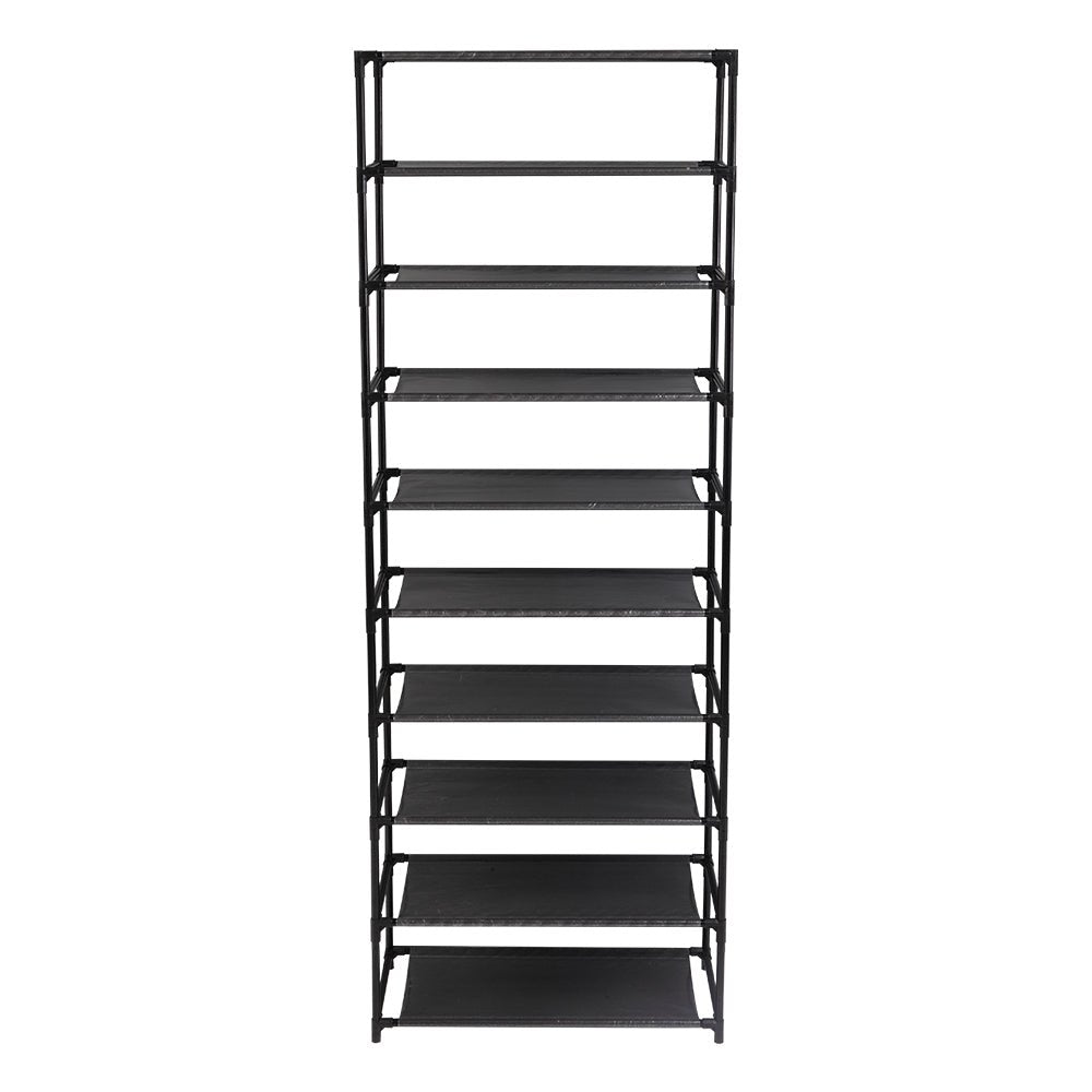 10 - Tier Shoe Rack Organizer - Holds 30 Pairs, Stackable Storage Shelf, 60" Tall - product type - NovaVisio