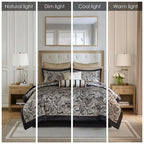 12 Piece Comforter Set With Cotton Bed Sheets Black Queen - product type - NovaVisio