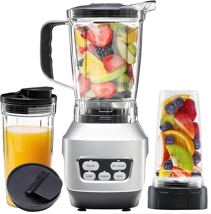 1.5L Countertop Blender - 1200W 6 - Blade Smoothie Maker with Travel Cup - product type - NovaVisio
