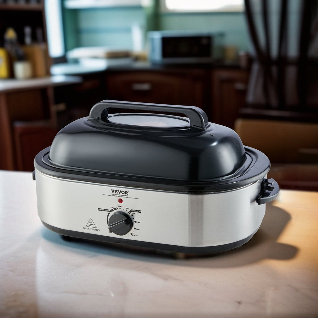 18 QT Electric Roaster Oven - 1450W Turkey Roaster with Self - Basting Lid - product type - NovaVisio