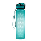 1L Tritan Water Bottle With Time Marker Bounce Cover Motivational Water Bottle Cycling Leakproof Cup For Sports Fitness Bottles - product type - NovaVisio