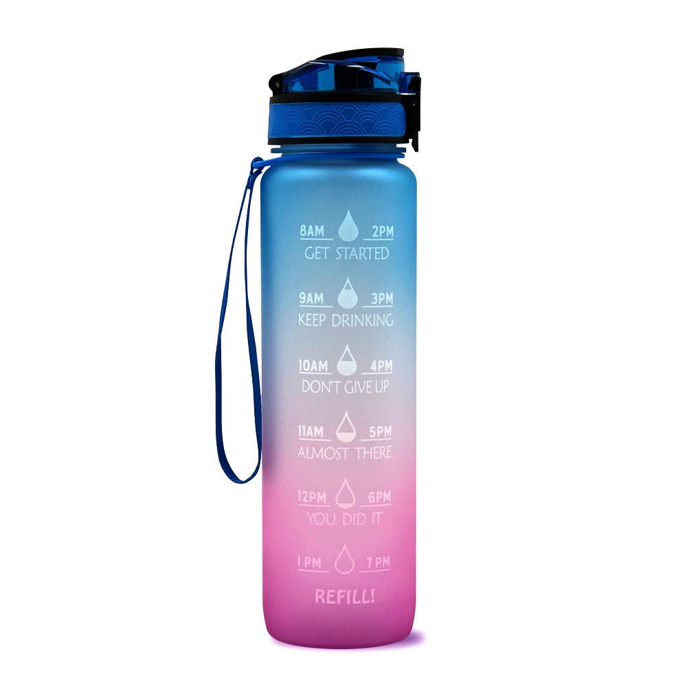 1L Tritan Water Bottle With Time Marker Bounce Cover Motivational Water Bottle Cycling Leakproof Cup For Sports Fitness Bottles - product type - NovaVisio