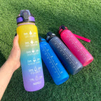 1L Tritan Water Bottle With Time Marker Bounce Cover Motivational Water Bottle Cycling Leakproof Cup For Sports Fitness Bottles - product type - NovaVisio