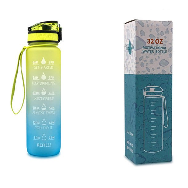 1L Tritan Water Bottle With Time Marker Bounce Cover Motivational Water Bottle Cycling Leakproof Cup For Sports Fitness Bottles - product type - NovaVisio