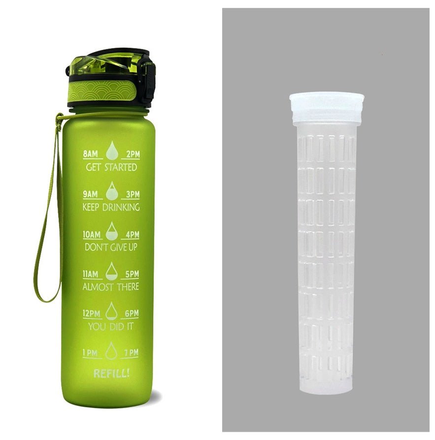 1L Tritan Water Bottle With Time Marker Bounce Cover Motivational Water Bottle Cycling Leakproof Cup For Sports Fitness Bottles - product type - NovaVisio