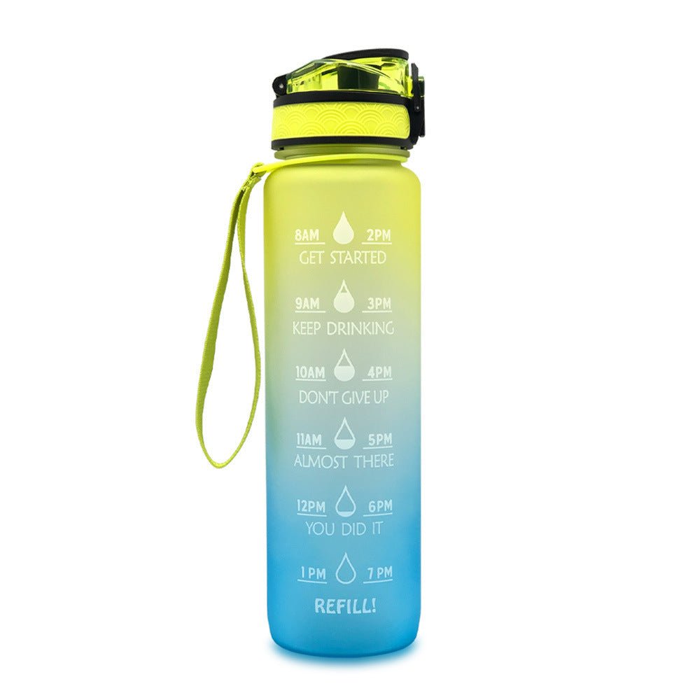 1L Tritan Water Bottle With Time Marker Bounce Cover Motivational Water Bottle Cycling Leakproof Cup For Sports Fitness Bottles - product type - NovaVisio
