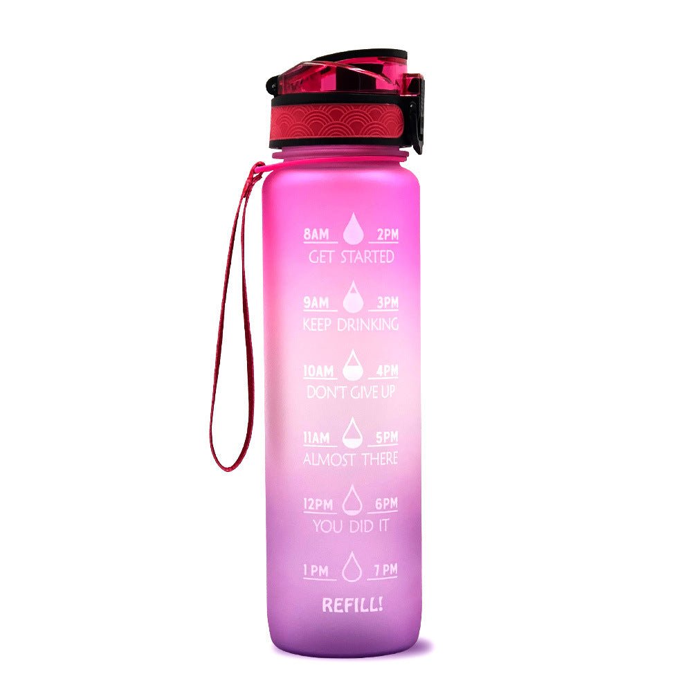 1L Tritan Water Bottle With Time Marker Bounce Cover Motivational Water Bottle Cycling Leakproof Cup For Sports Fitness Bottles - product type - NovaVisio