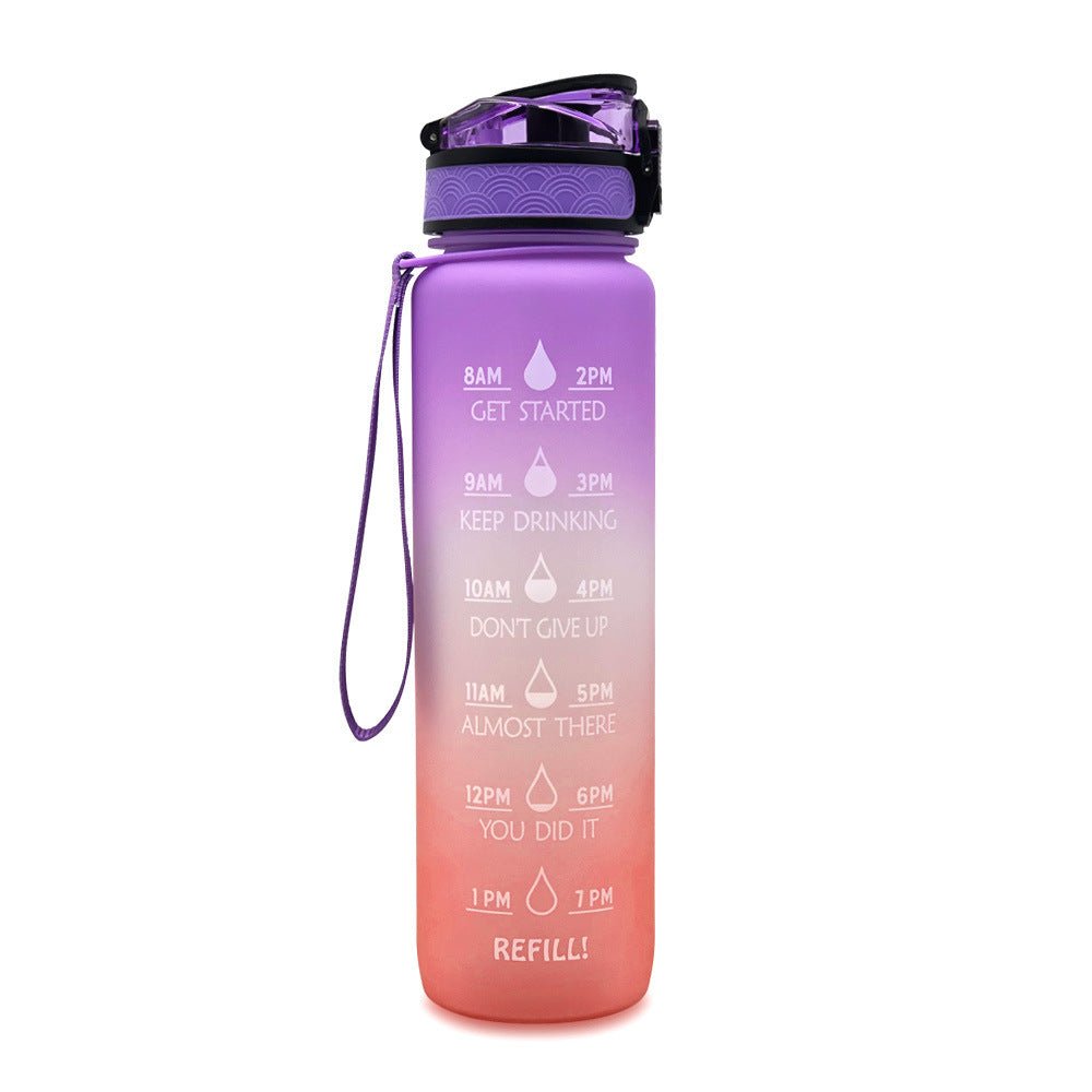 1L Tritan Water Bottle With Time Marker Bounce Cover Motivational Water Bottle Cycling Leakproof Cup For Sports Fitness Bottles - product type - NovaVisio