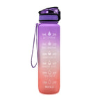 1L Tritan Water Bottle With Time Marker Bounce Cover Motivational Water Bottle Cycling Leakproof Cup For Sports Fitness Bottles - product type - NovaVisio