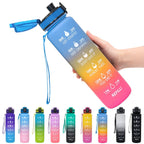 1L Tritan Water Bottle With Time Marker Bounce Cover Motivational Water Bottle Cycling Leakproof Cup For Sports Fitness Bottles - product type - NovaVisio