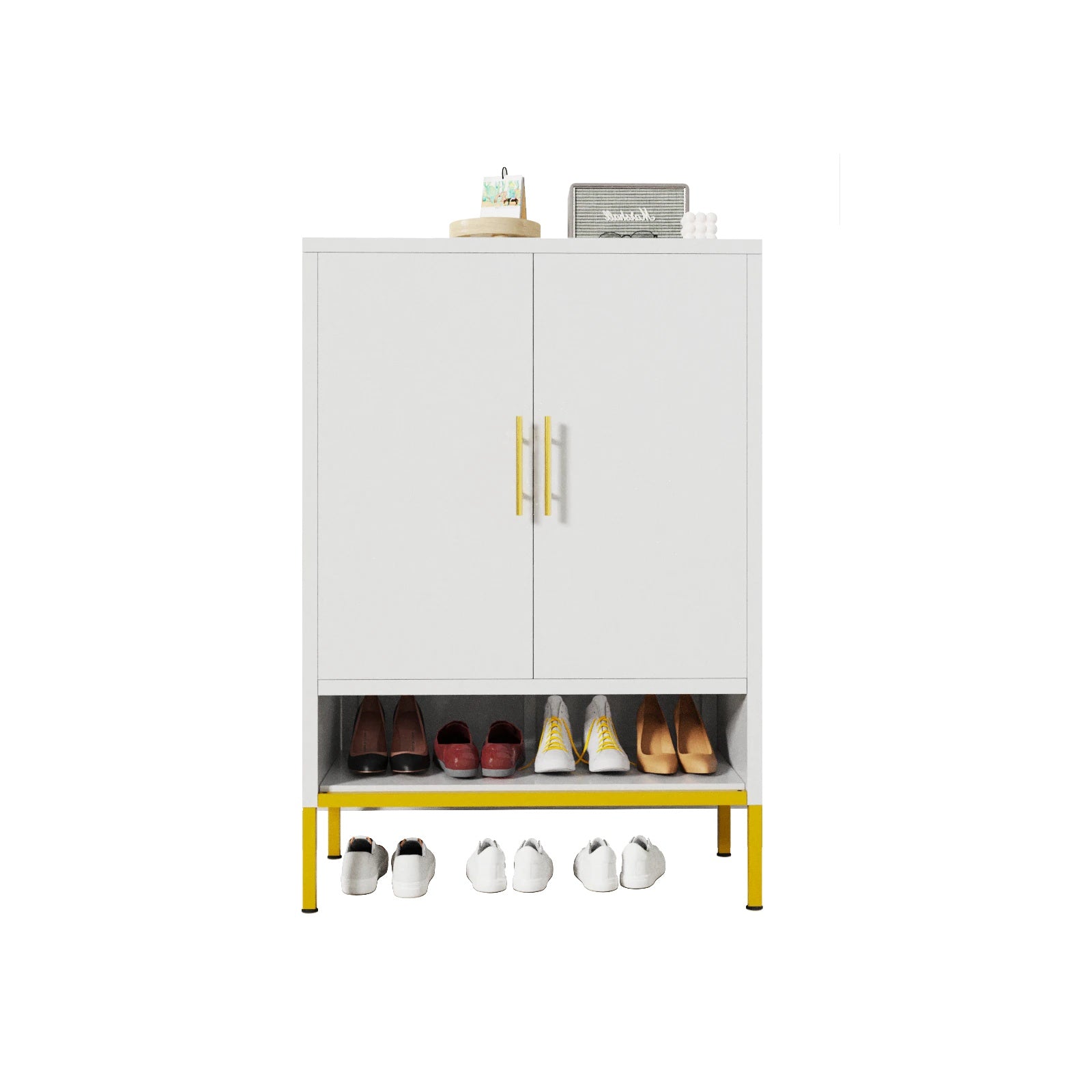 2 - Door Shoe Cabinet - Wooden Storage Organizer for Entryway & Hallway - product type - NovaVisio