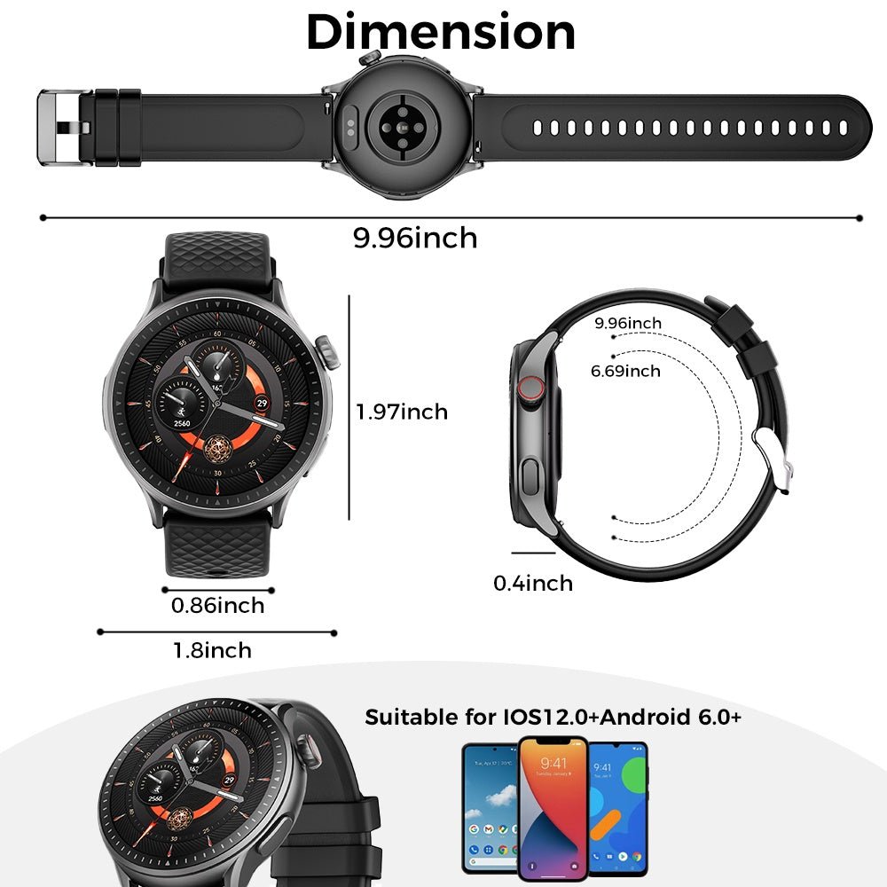 2025 New 1.55 - inch Disc Smart Watch Health Tracker Health Manager - product type - NovaVisio