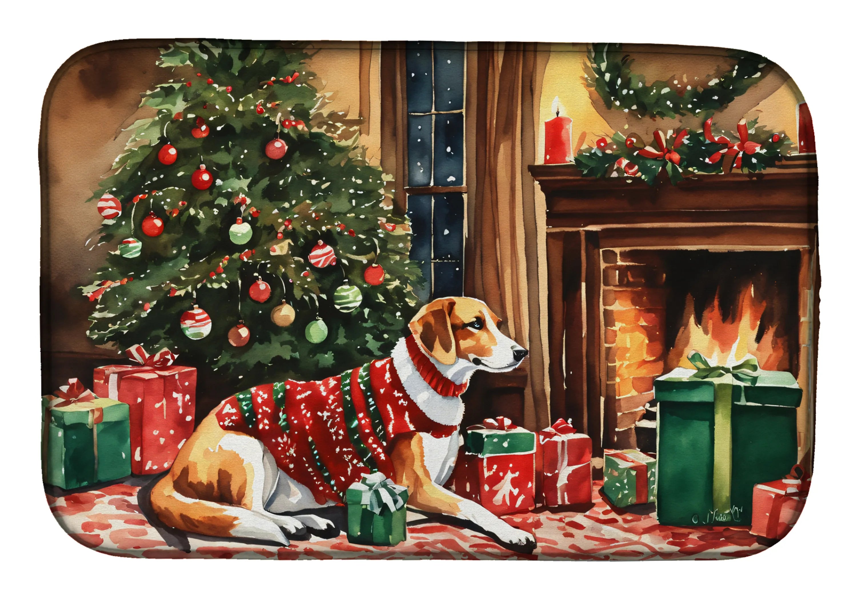 Cozy Christmas Dish Drying Mat - Size: 14  X 21" | Pack Of: 1 | Collection name: Cozy christmas