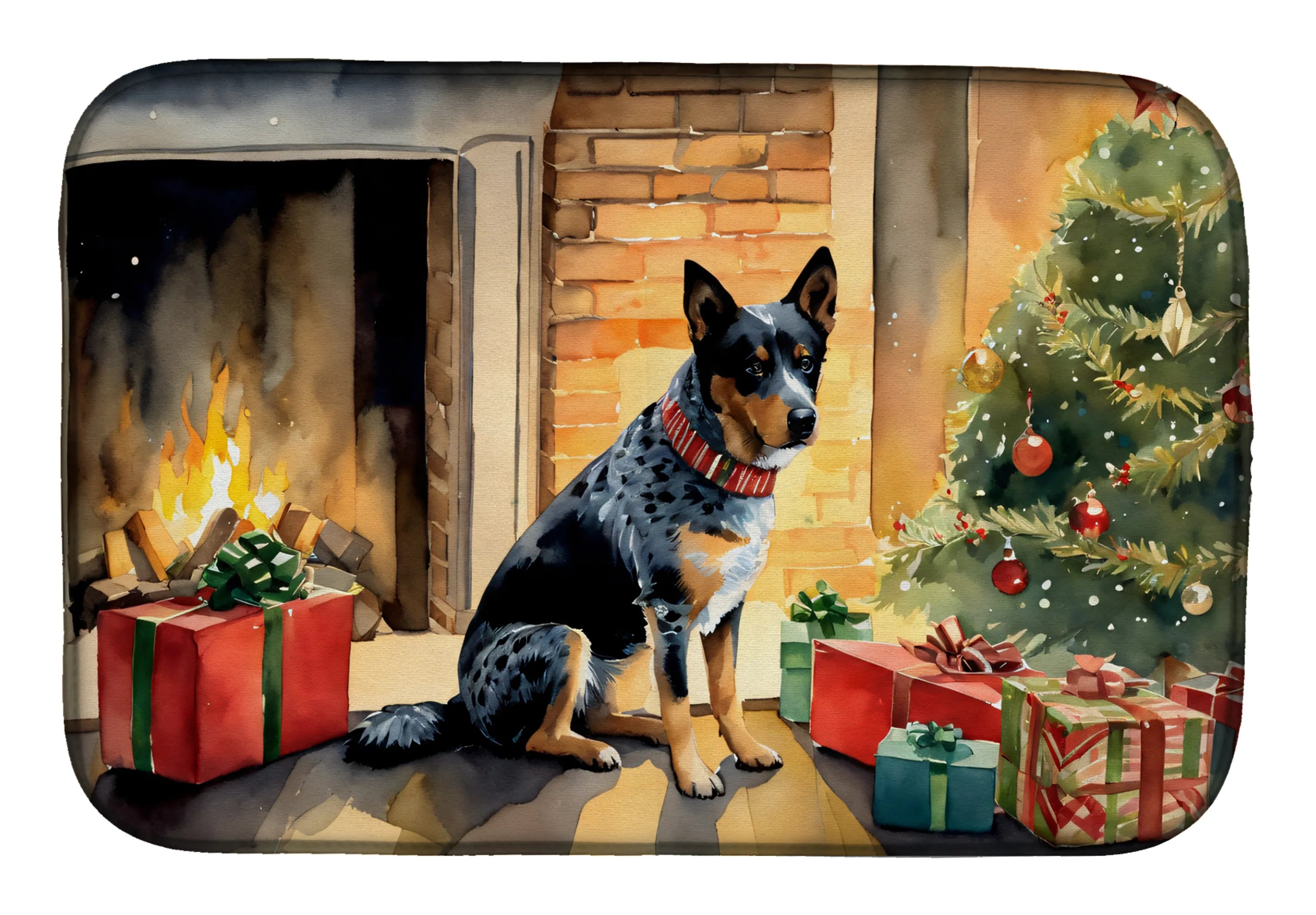 Cozy Christmas Dish Drying Mat - Size: 14  X 21" | Pack Of: 1 | Collection name: Cozy christmas