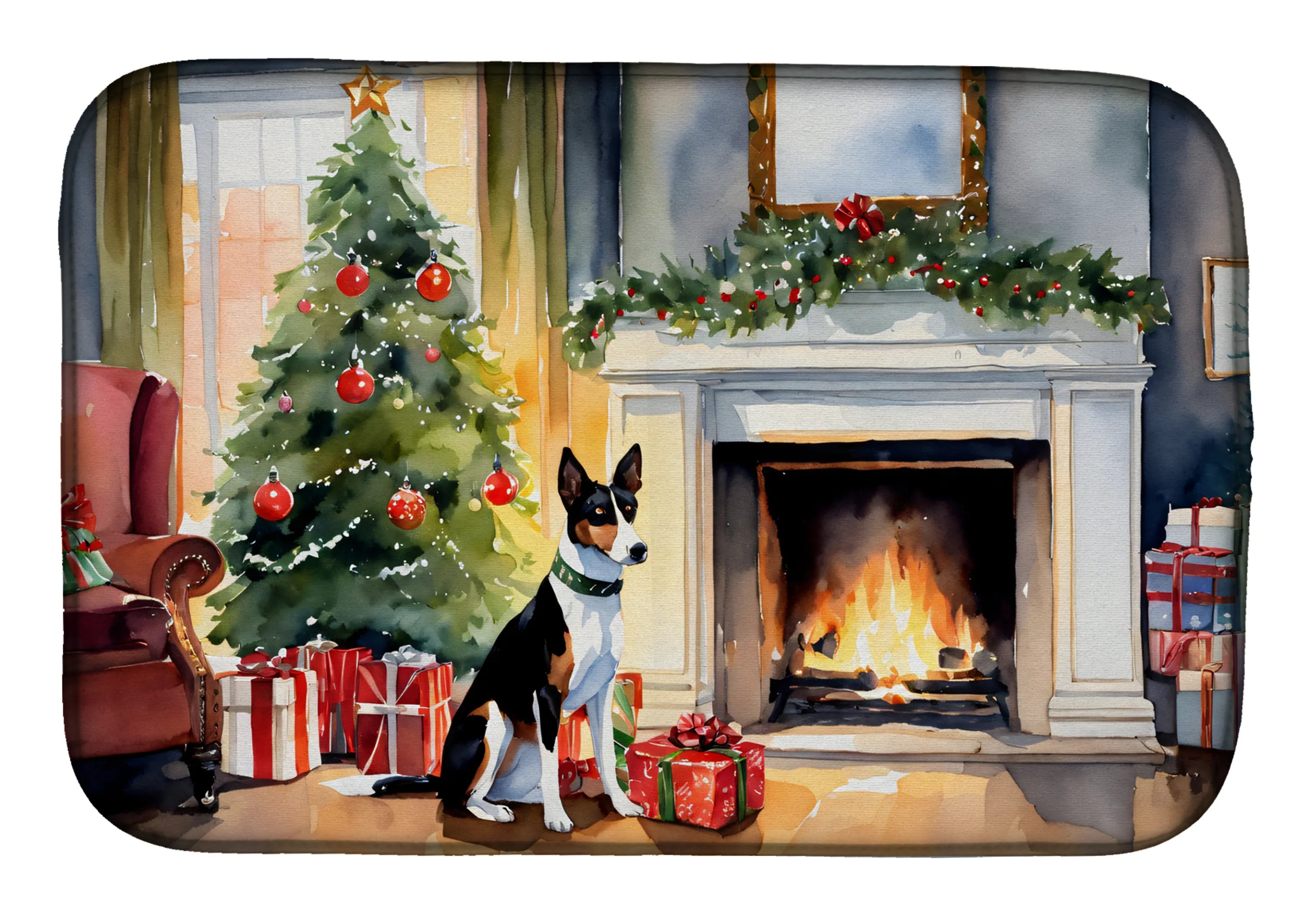 Cozy Christmas Dish Drying Mat - Size: 14  X 21" | Pack Of: 1 | Collection name: Cozy christmas