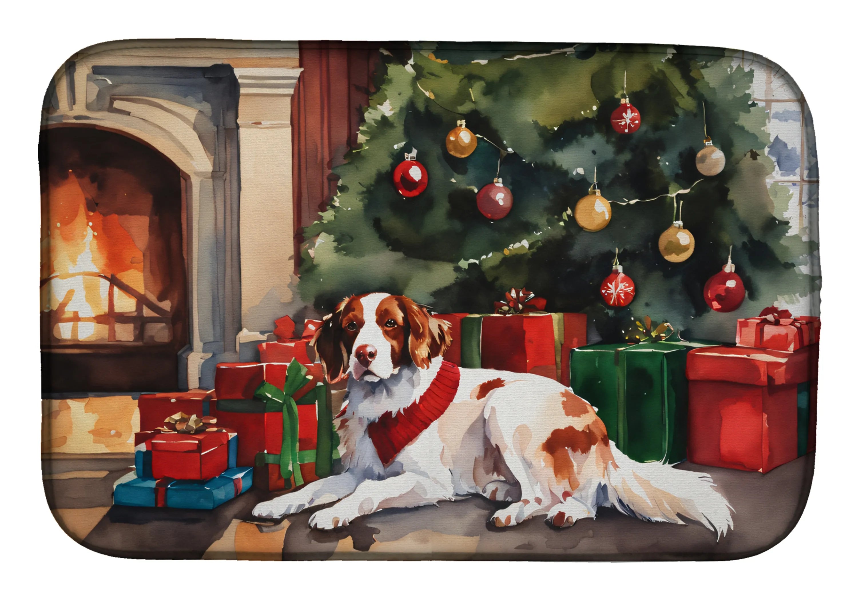 Cozy Christmas Dish Drying Mat - Size: 14  X 21" | Pack Of: 1 | Collection name: Cozy christmas