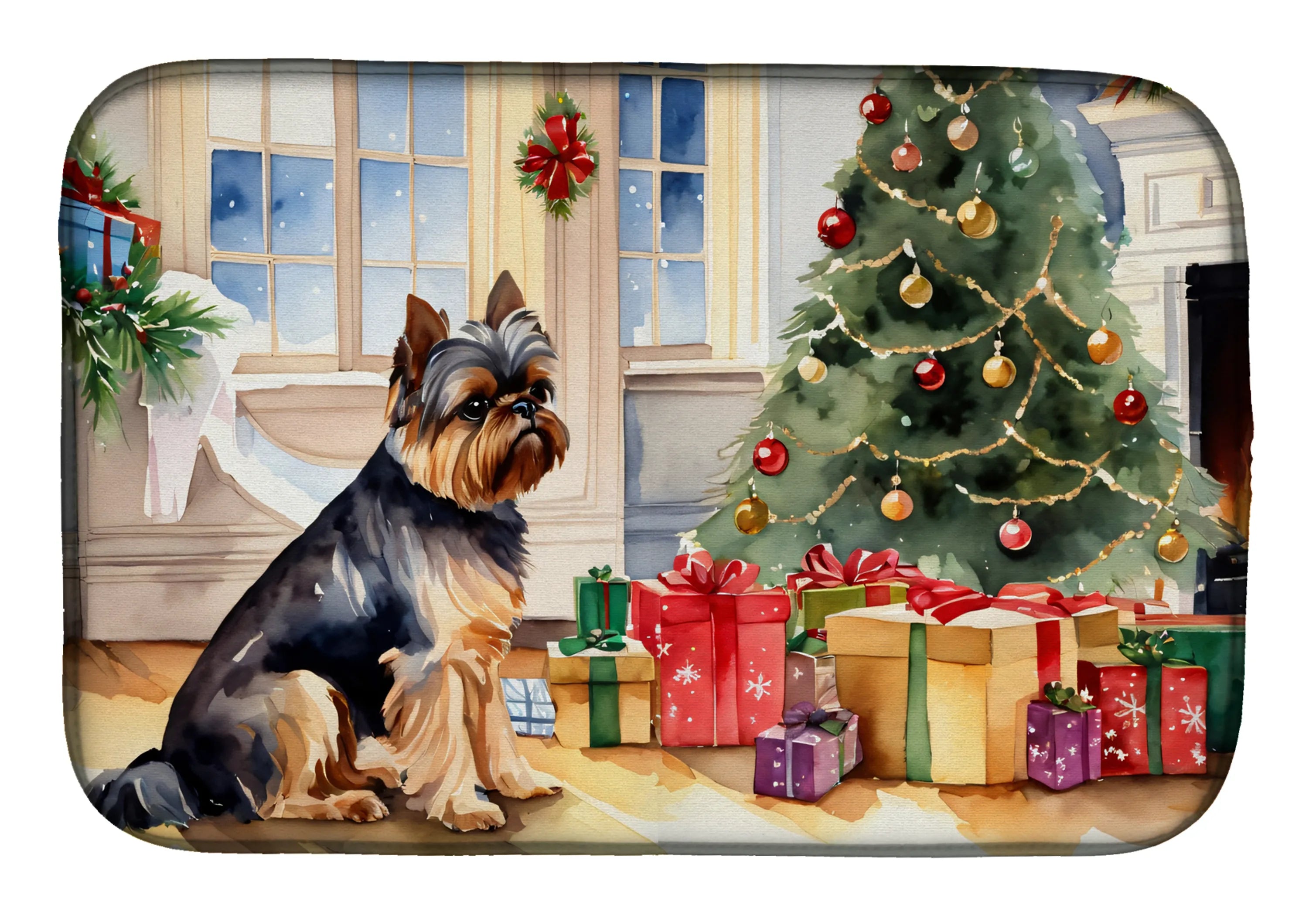 Cozy Christmas Dish Drying Mat - Size: 14  X 21" | Pack Of: 1 | Collection name: Cozy christmas