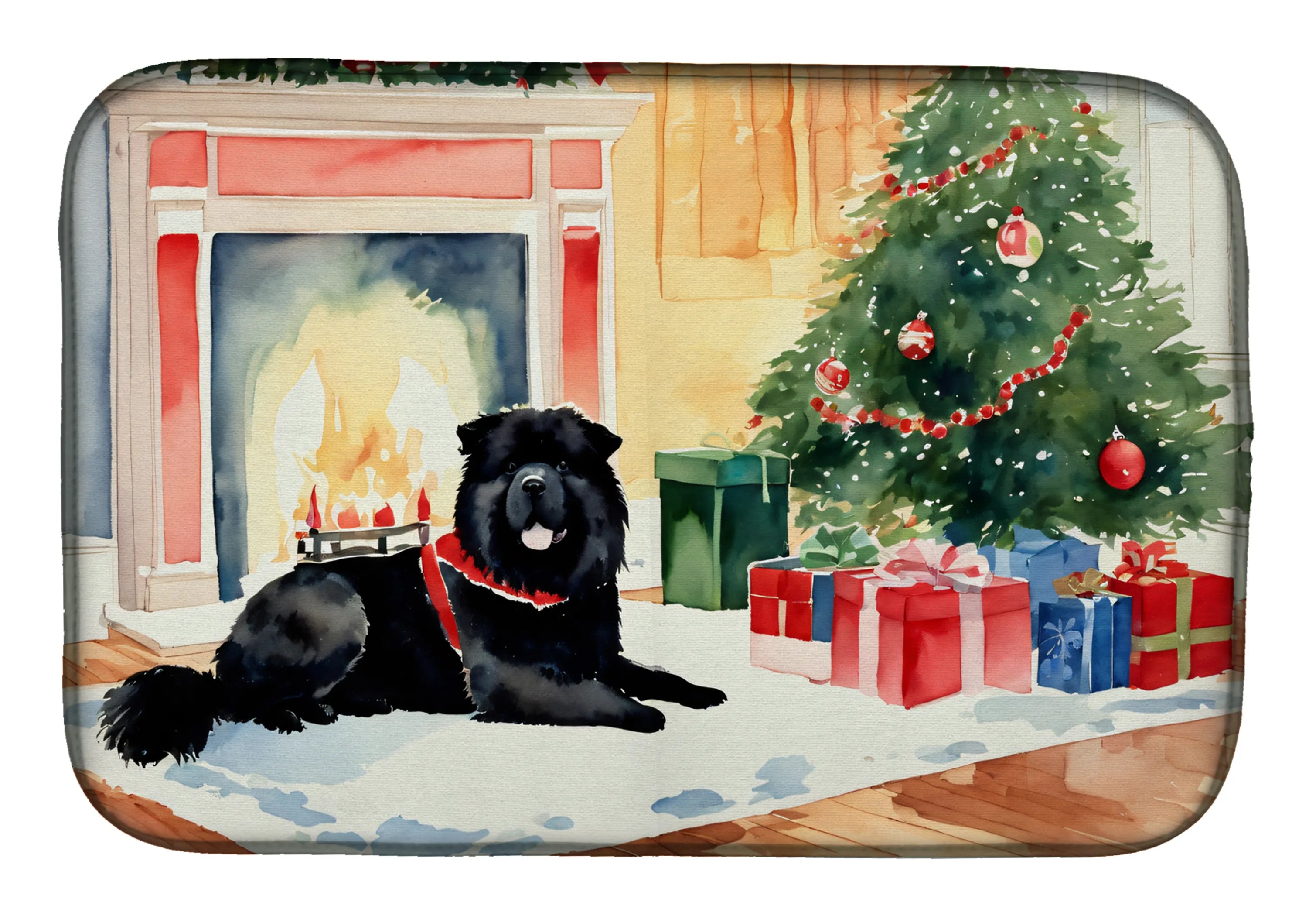 Cozy Christmas Dish Drying Mat - Size: 14  X 21" | Pack Of: 1 | Collection name: Cozy christmas