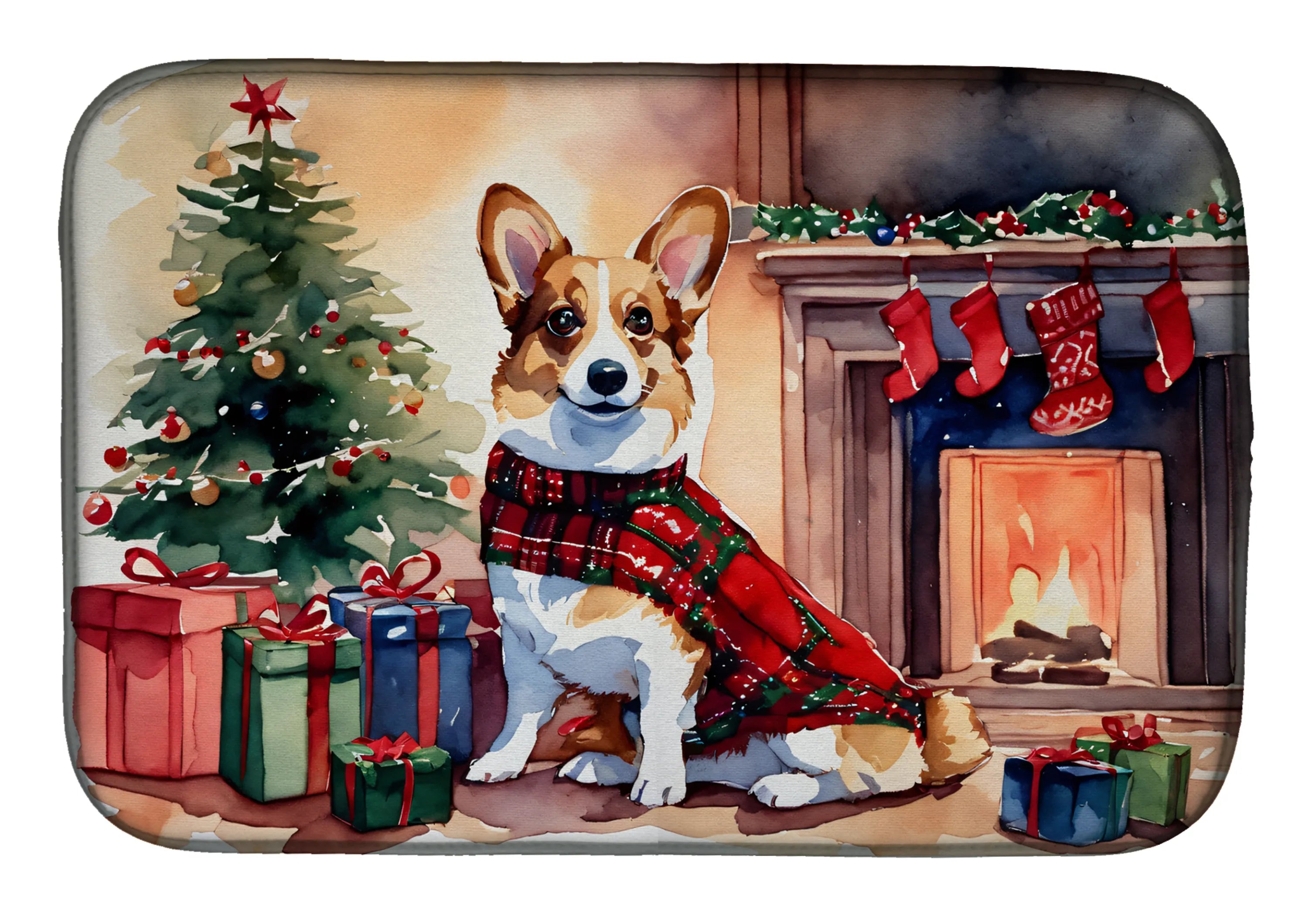 Cozy Christmas Dish Drying Mat - Size: 14  X 21" | Pack Of: 1 | Collection name: Cozy christmas