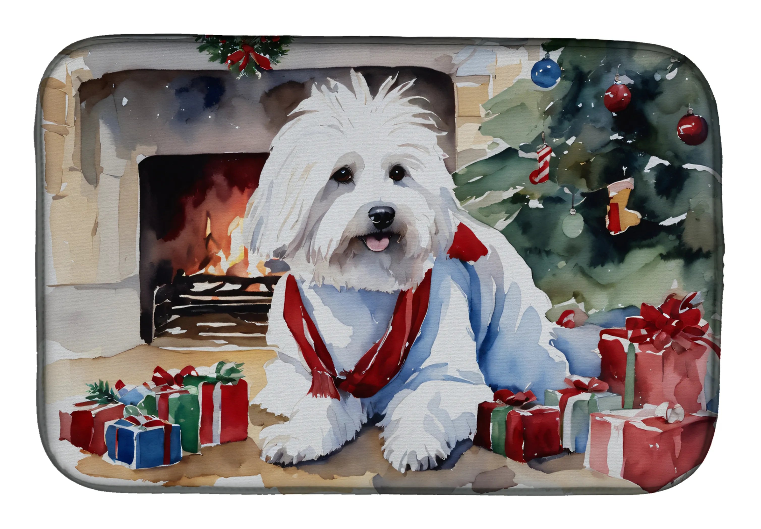 Cozy Christmas Dish Drying Mat - Size: 14  X 21" | Pack Of: 1 | Collection name: Cozy christmas