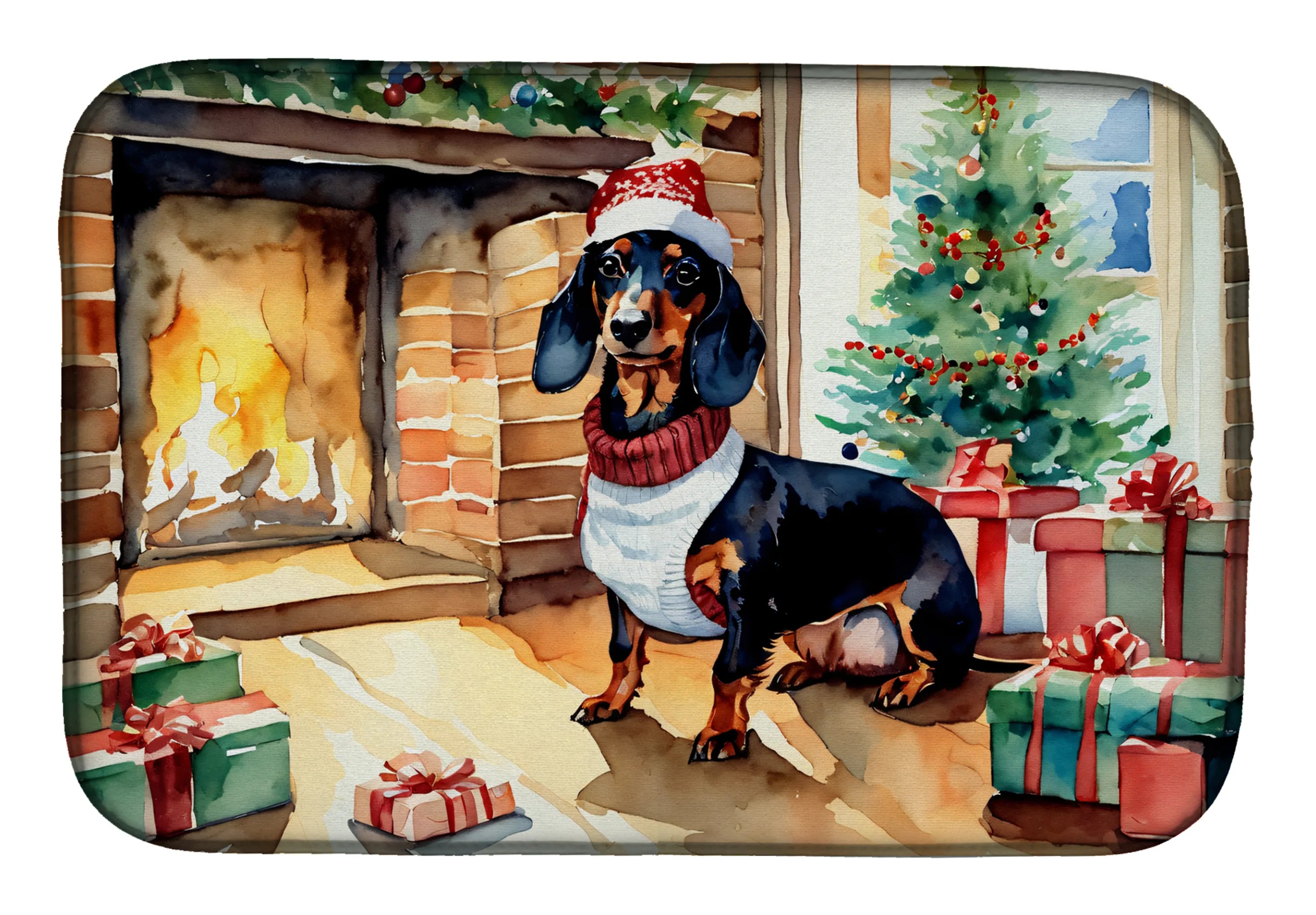 Cozy Christmas Dish Drying Mat - Size: 14  X 21" | Pack Of: 1 | Collection name: Cozy christmas