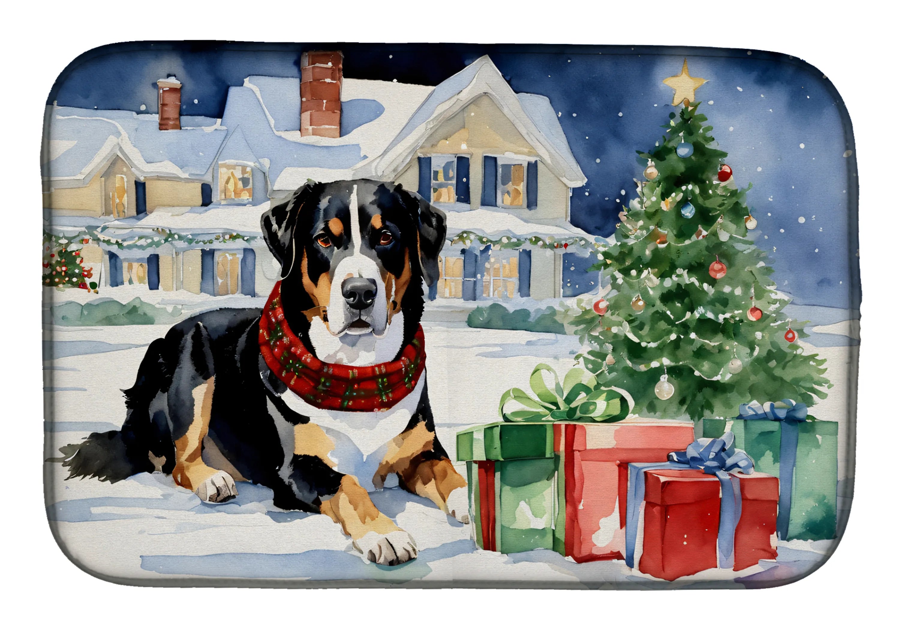 Cozy Christmas Dish Drying Mat - Size: 14  X 21" | Pack Of: 1 | Collection name: Cozy christmas