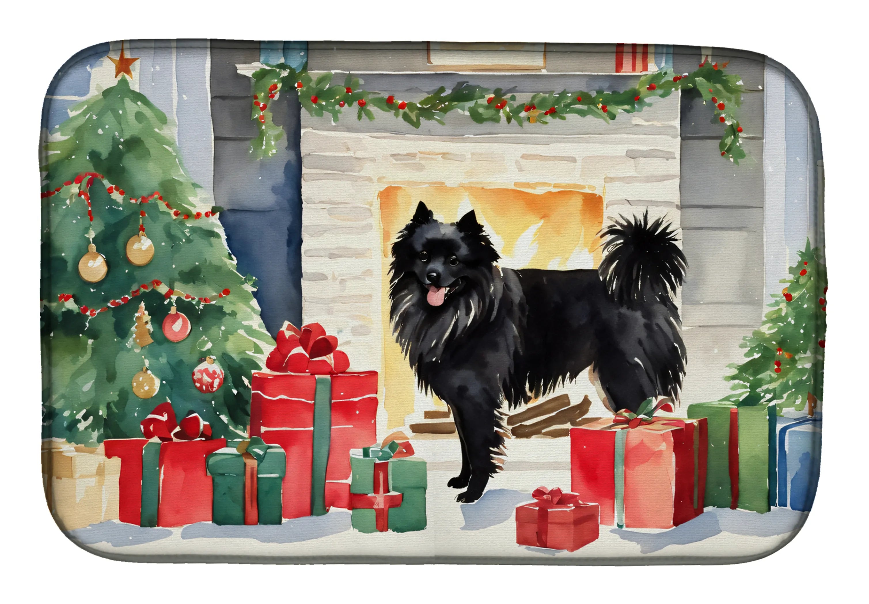 Cozy Christmas Dish Drying Mat - Size: 14  X 21" | Pack Of: 1 | Collection name: Cozy christmas