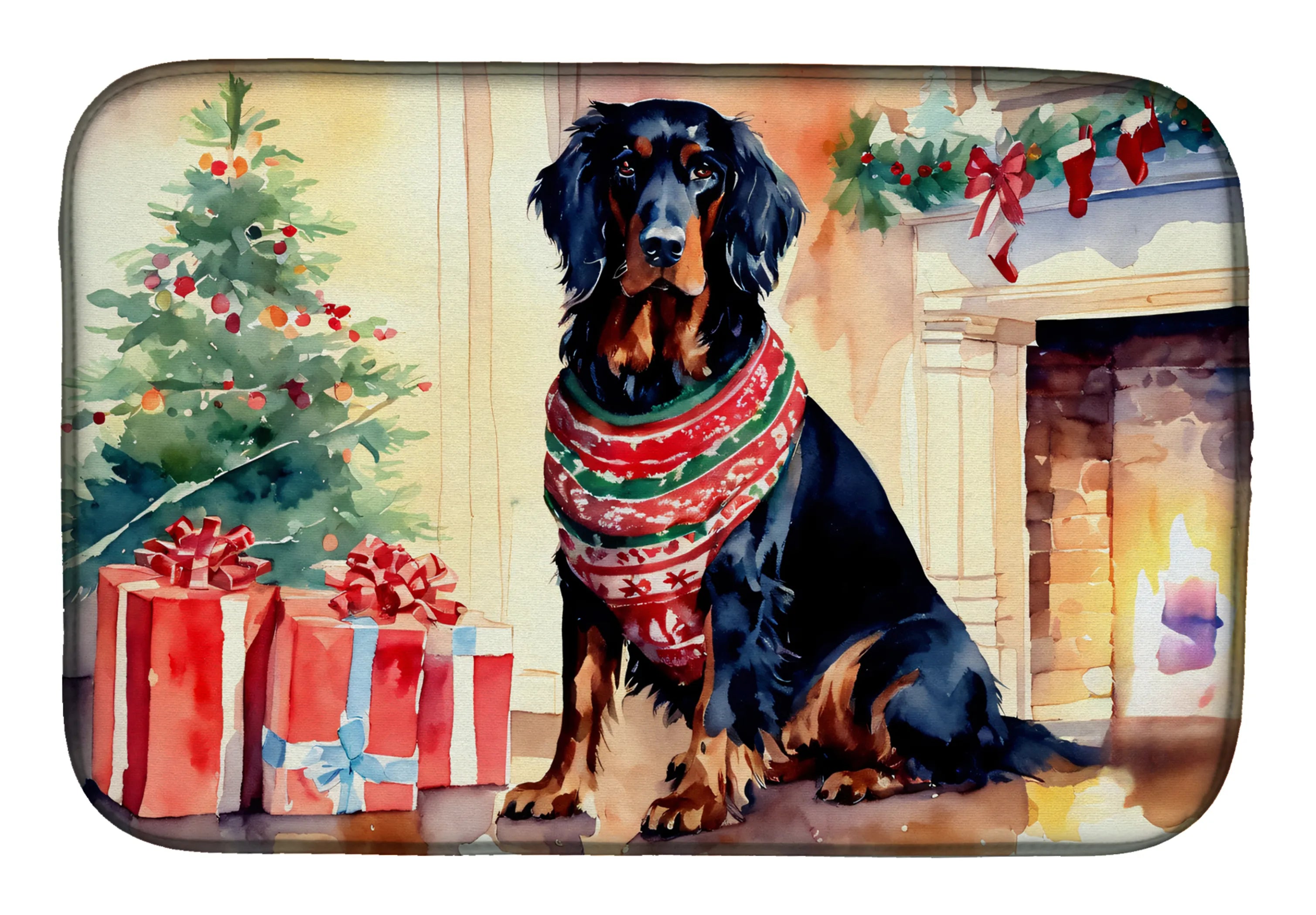 Cozy Christmas Dish Drying Mat - Size: 14  X 21" | Pack Of: 1 | Collection name: Cozy christmas