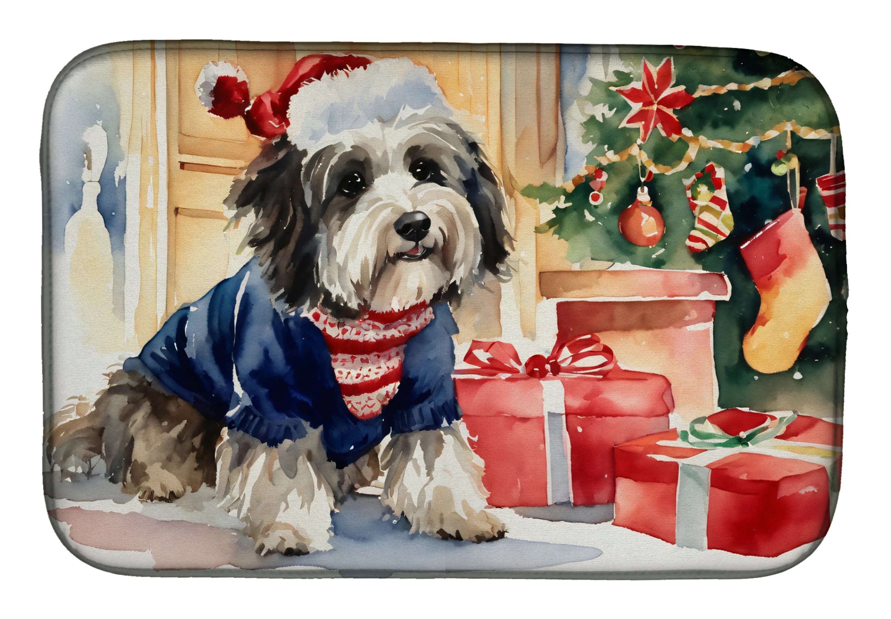Cozy Christmas Dish Drying Mat - Size: 14  X 21" | Pack Of: 1 | Collection name: Cozy christmas