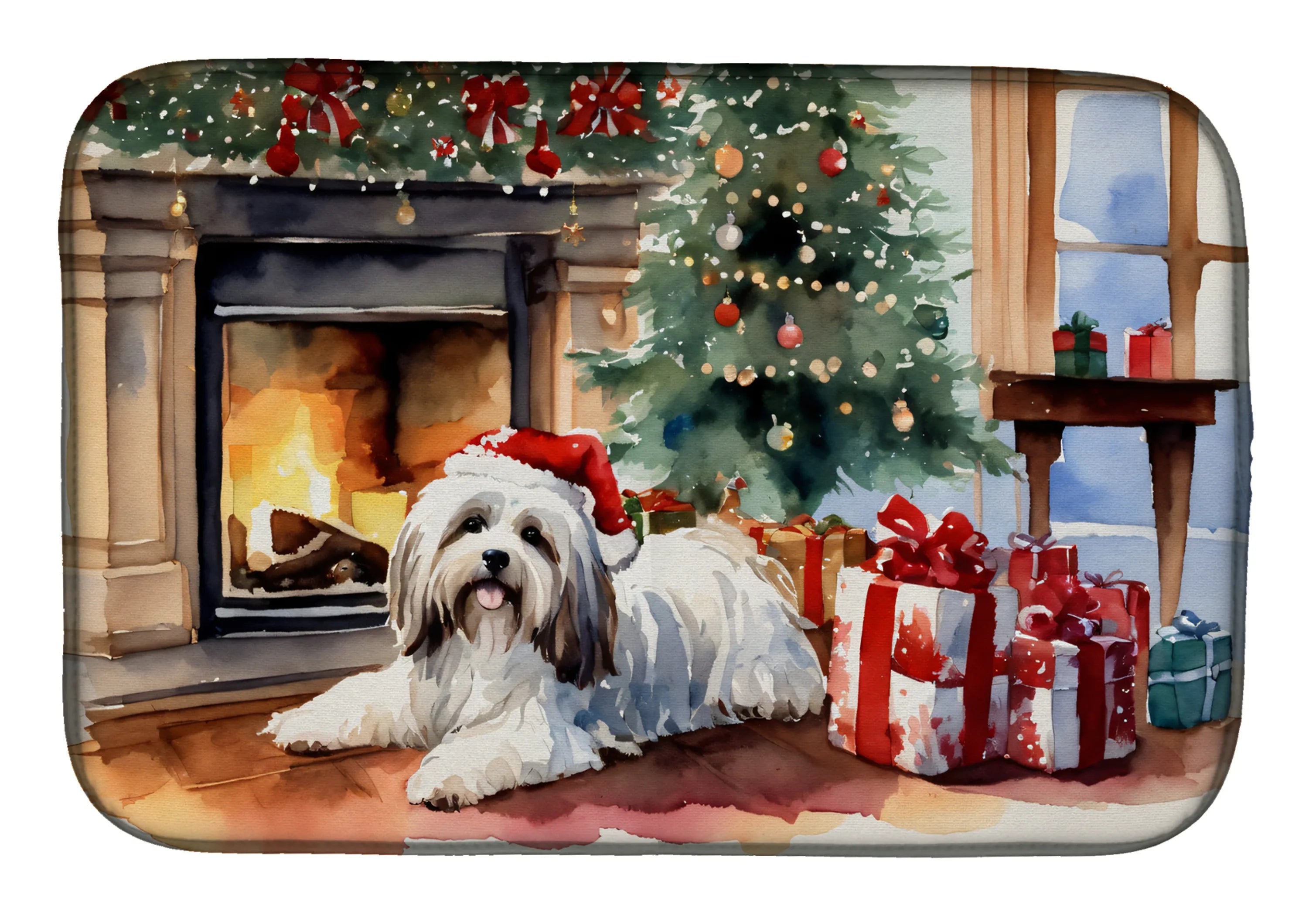 Cozy Christmas Dish Drying Mat - Size: 14  X 21" | Pack Of: 1 | Collection name: Cozy christmas