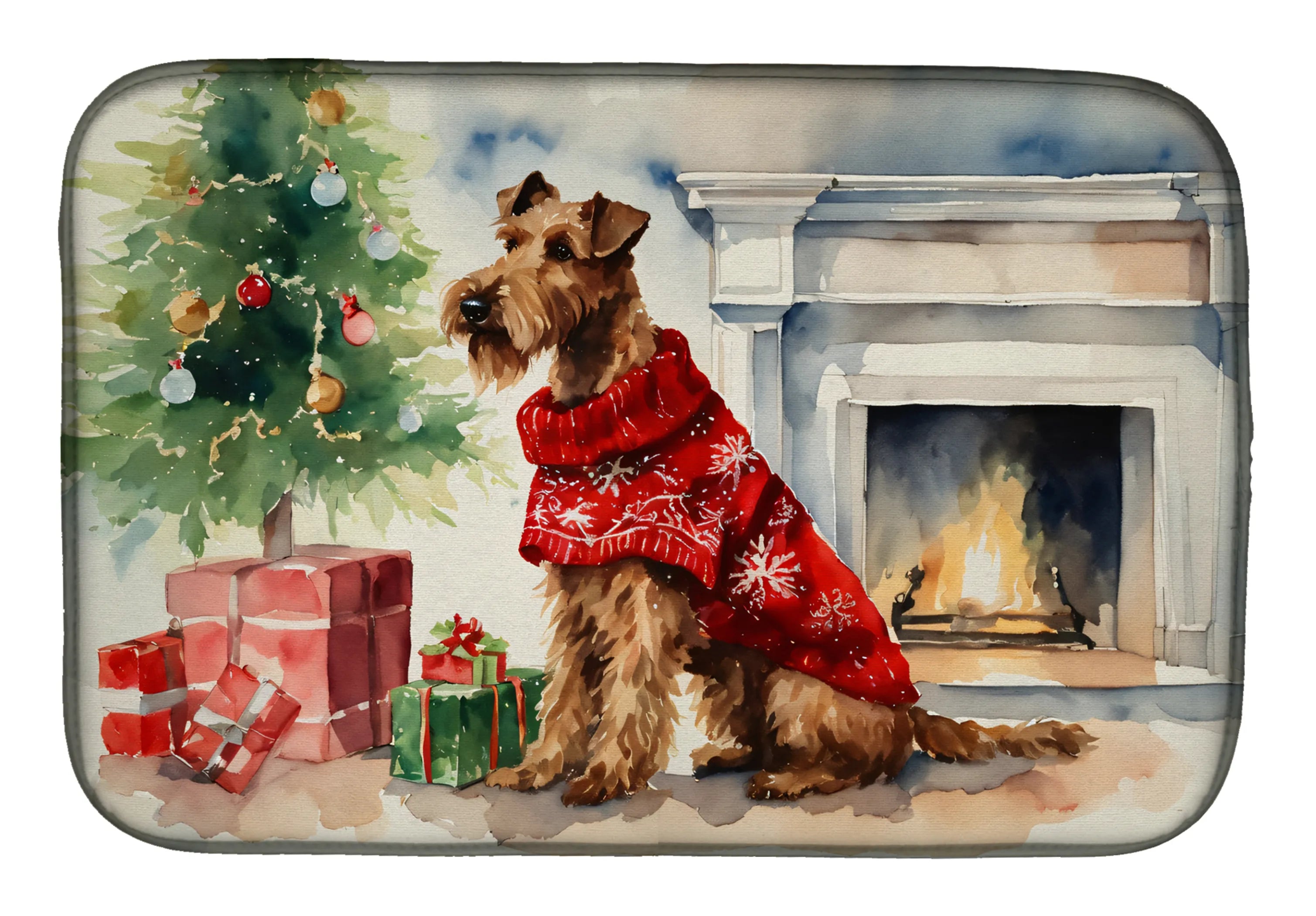 Cozy Christmas Dish Drying Mat - Size: 14  X 21" | Pack Of: 1 | Collection name: Cozy christmas