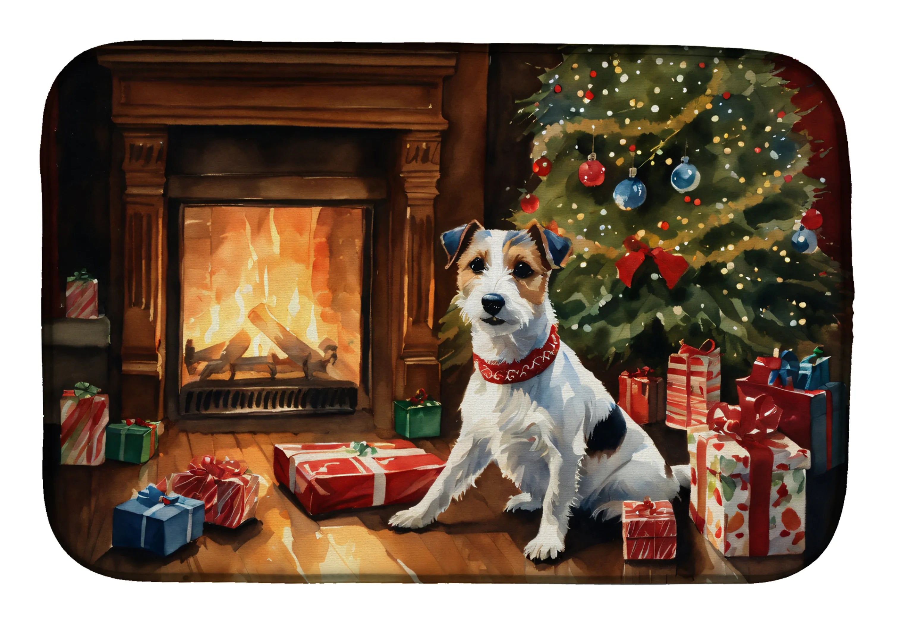Cozy Christmas Dish Drying Mat - Size: 14  X 21" | Pack Of: 1 | Collection name: Cozy christmas