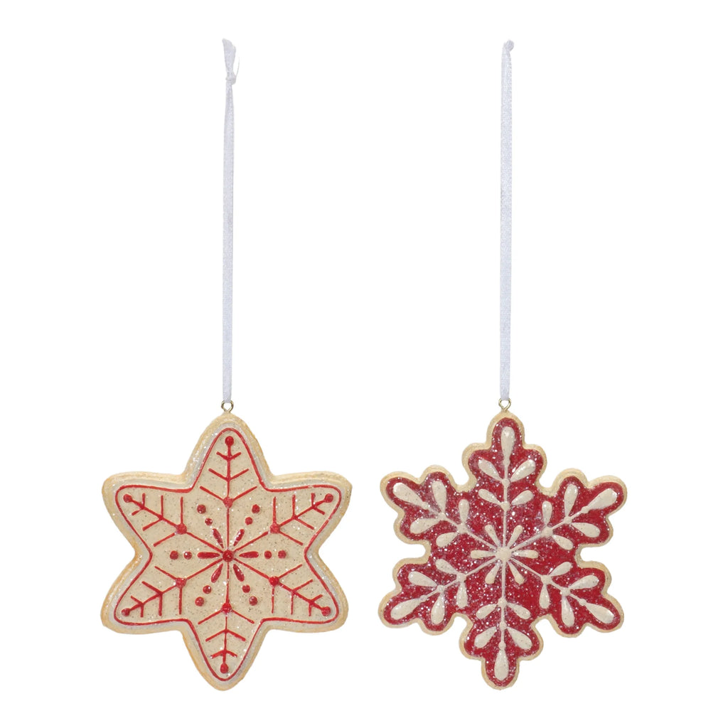Gingerbread Snowflake Cookie Ornament