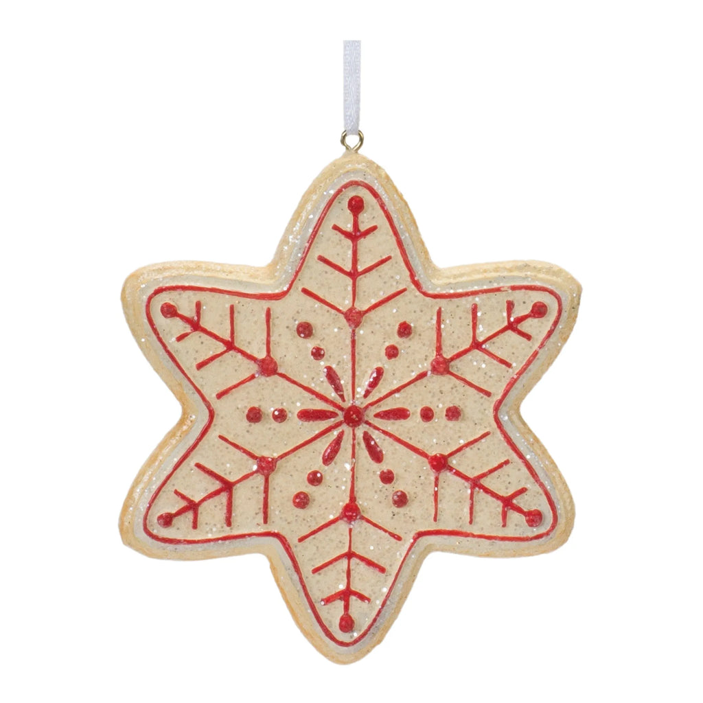 Gingerbread Snowflake Cookie Ornament