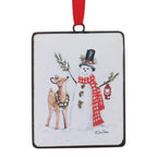 Snowman and Deer Ornament