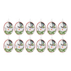 Glass Snowman Disc Ornament