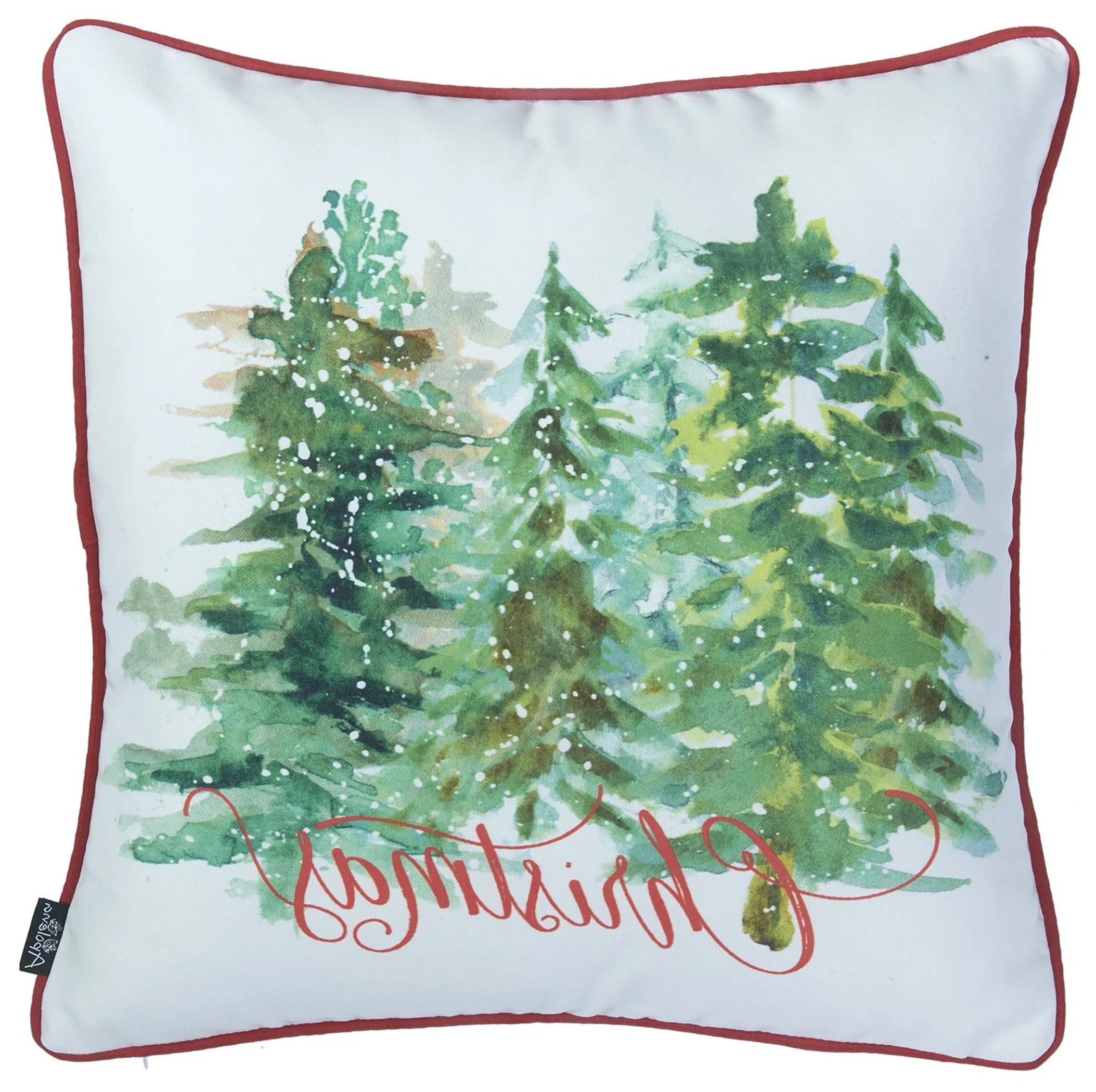 Set Of 2 18" Christmas Trees Throw Pillow Cover In Multicolor