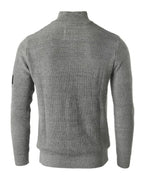 ZIMEGO Mens Long Sleeve Pullover Quarter Zip Mock Neck Polo Sweater