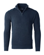 ZIMEGO Mens Long Sleeve Pullover Quarter Zip Mock Neck Polo Sweater with Pocket