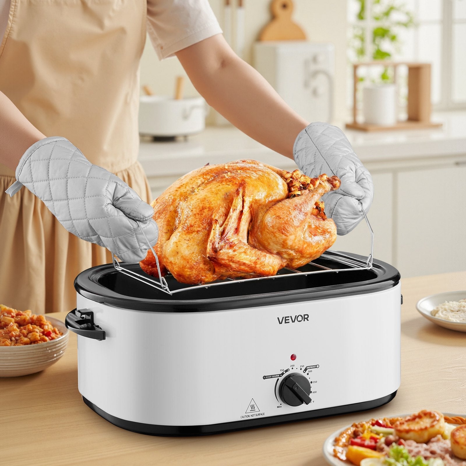 26 QT Electric Roaster Oven - 1450W Turkey Roaster with Self - Basting Lid - product type - NovaVisio