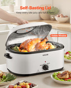 26 QT Electric Roaster Oven - 1450W Turkey Roaster with Self - Basting Lid - product type - NovaVisio