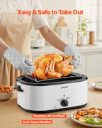 26 QT Electric Roaster Oven - 1450W Turkey Roaster with Self - Basting Lid - product type - NovaVisio