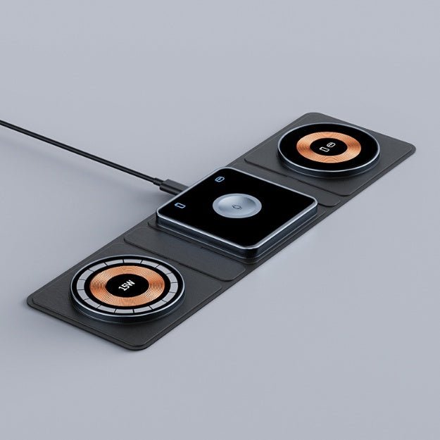 3 IN 1 Magnetic Folding Wireless Charger Station For IPhone Transparent Fast Charging For IWatch And Airpods - product type - NovaVisio