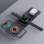 3 IN 1 Magnetic Folding Wireless Charger Station For IPhone Transparent Fast Charging For IWatch And Airpods - product type - NovaVisio