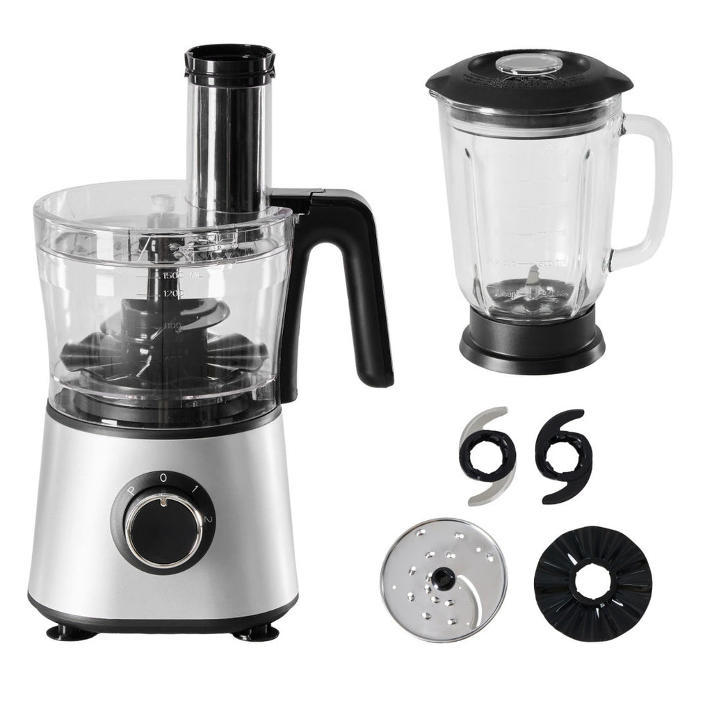 300W Food Processor With Blender & Dough Tool, 2 Speeds, Sharp Blades, Safety Lock - 1.5L Glass Jar - product type - NovaVisio