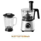 300W Food Processor With Blender & Dough Tool, 2 Speeds, Sharp Blades, Safety Lock - 1.5L Glass Jar - product type - NovaVisio